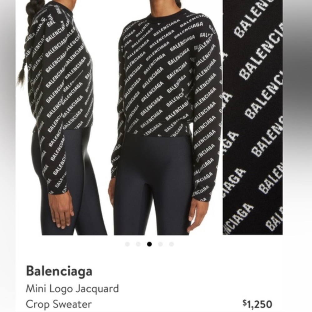 Balenciaga jacquard logo sweater
